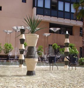 fontaine artistique jardin méditerannén